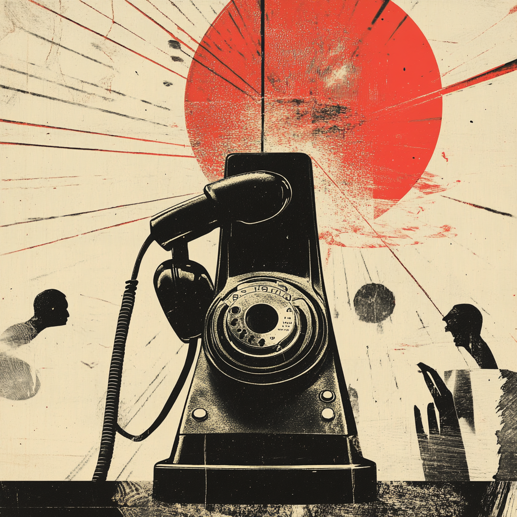 A retro telephone
