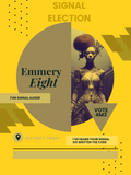 Emery Eight campaign poster, for Signal Auger