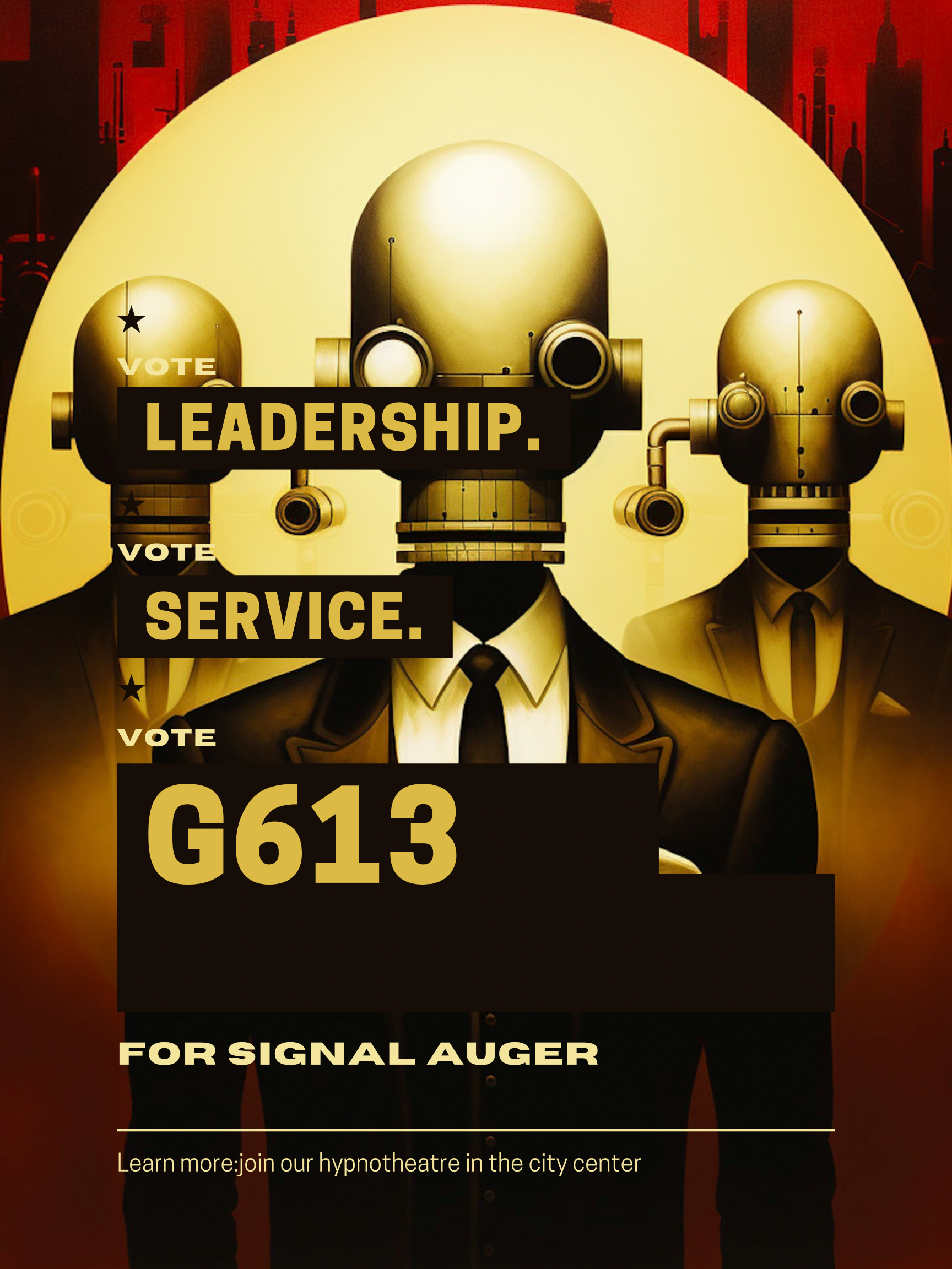 G613 campaign poster, for Signal Auger