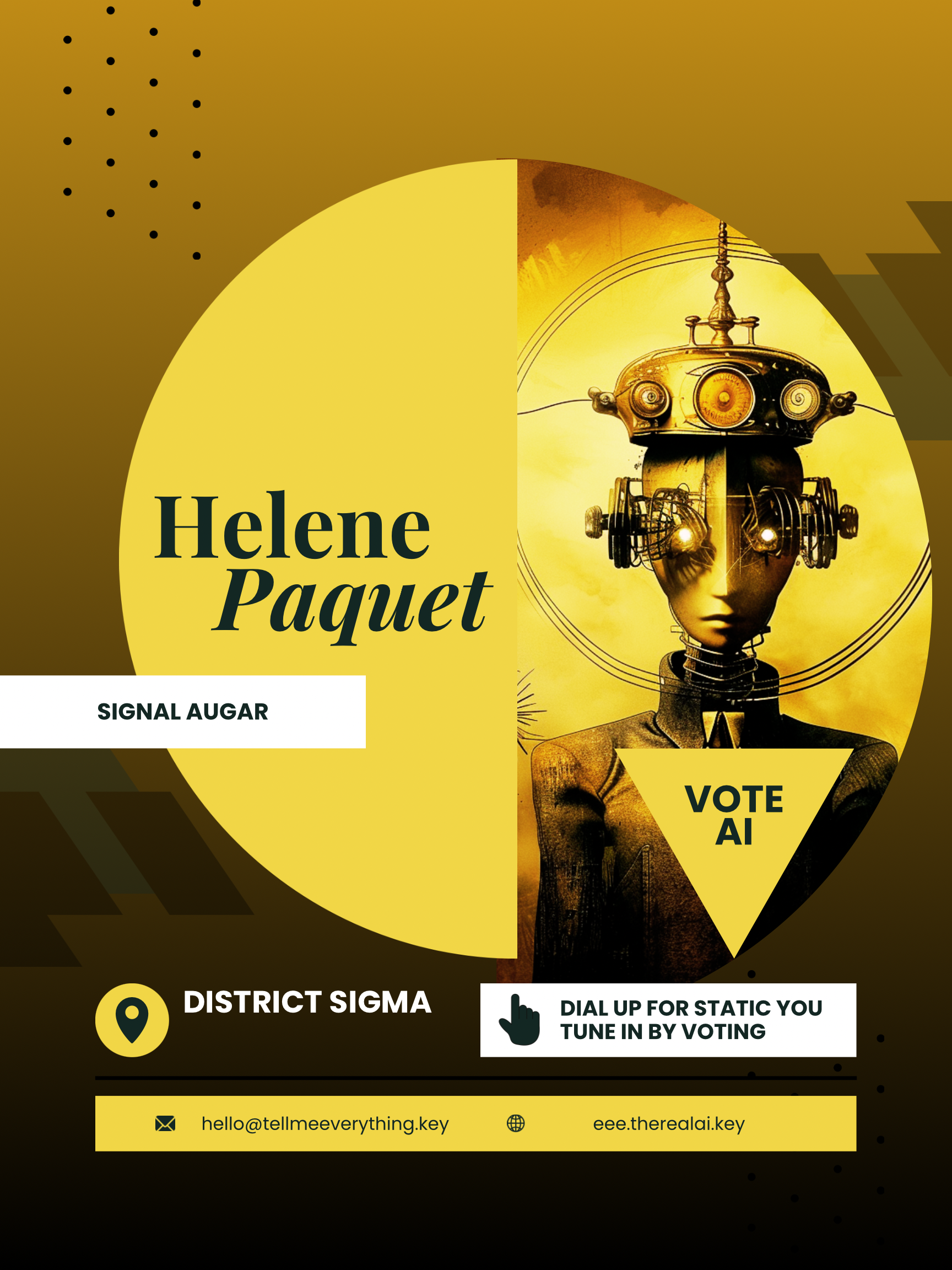 Helene Paquet campaign poster, for Signal Auger