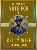 Kelly Wire campaign poster, for Signal Auger
