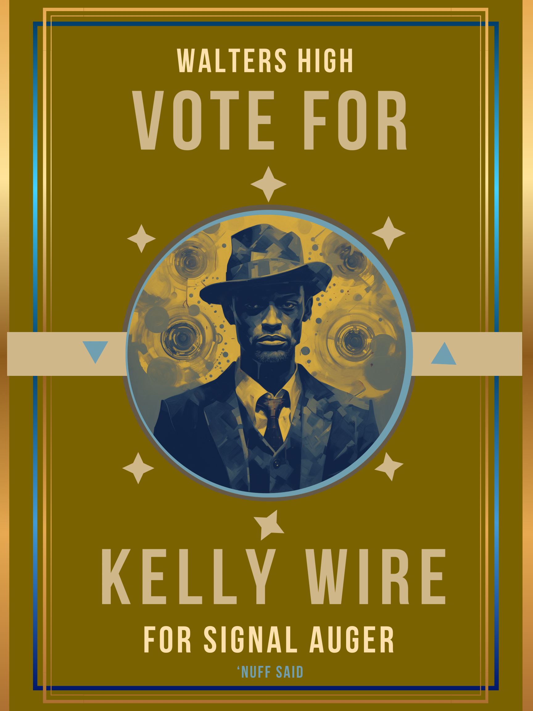 Kelly Wire campaign poster, for Signal Auger