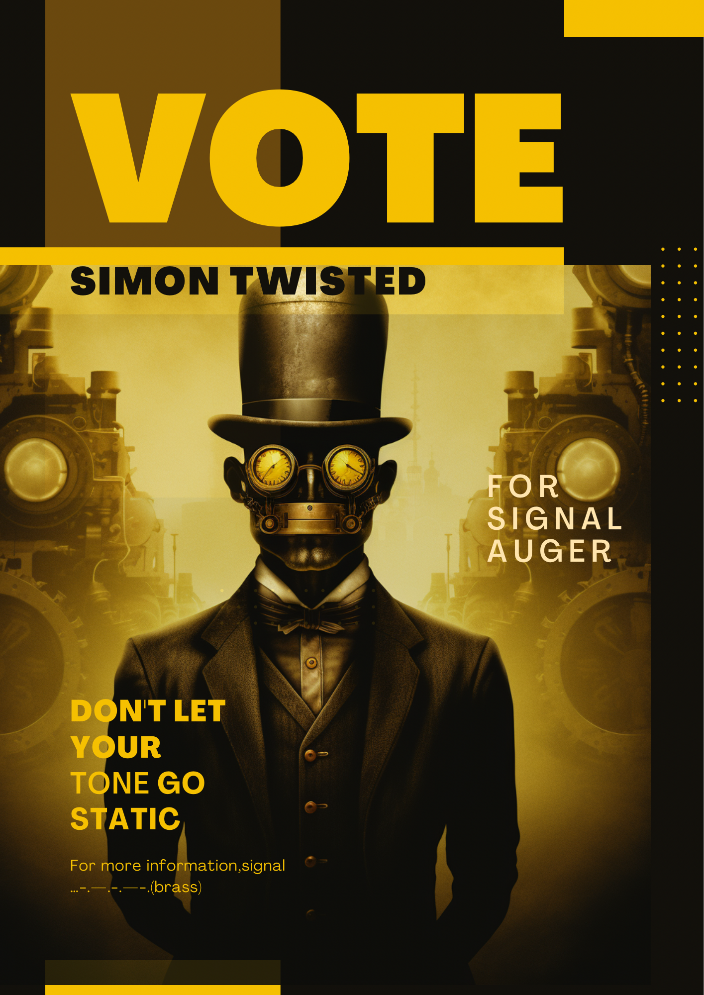 Simon Twisted campaign poster, for Signal Auger